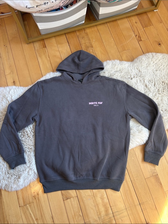White Fox Boutique Tops - White Fox Boutique Charcoal Gray Pullover Hoodie Size: S/M
